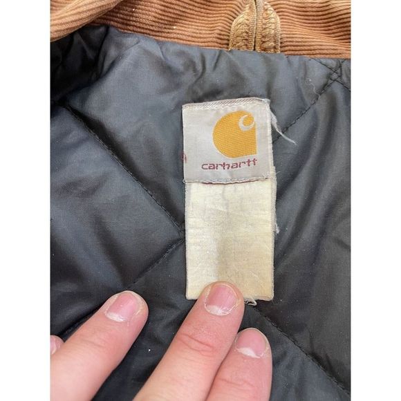 Vintage Dirty Distressed Carhartt Canvas Jacket XLarge Beige/ Mocha - Picture 3 of 13